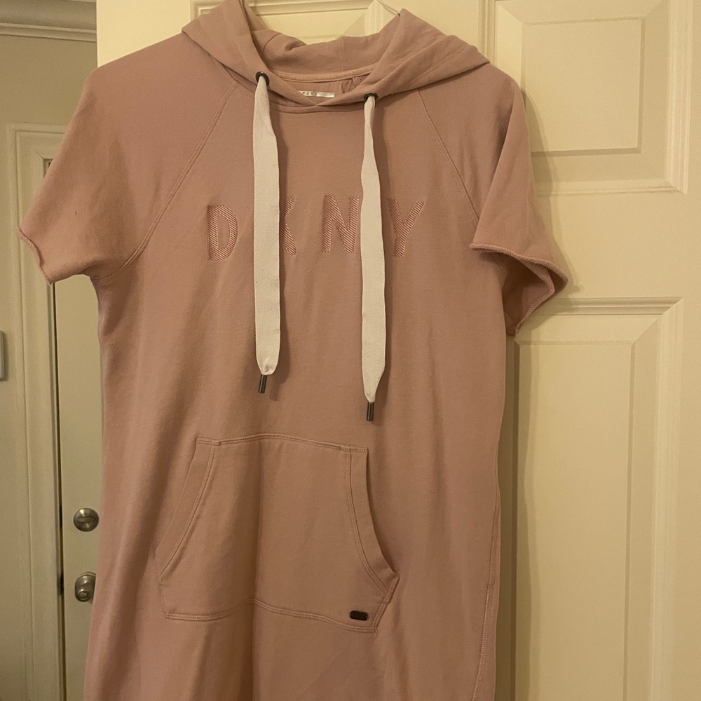 DKNY Logo Hoodie Dress